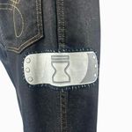 Women's Black Naruto Patchworks High Waisted Straight Leg Denim Jeans Pants 36 Photo 5