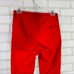 Madewell 10” High Rise Garment Dyed Skinny Jeans in Bright Ember Size 26 Photo 5