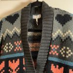 Kirra woman’s Multicolor Patterned Cardigan Sweater size large Photo 2