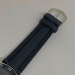 GA women’s quartz analog wrist watch 34mm case black leather band running Photo 2