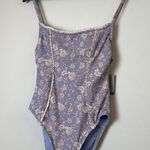 Shade & Shore  Floral lavender Lace one piece bathing suit XS Photo 0