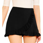 Black Ruffled Mini Skort skirt activewear golf sz L stretch tennis pickleball Size L Photo 1