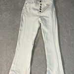 oraije paris white jeans cropped flare boot cut Size Small 25x24 Photo 0
