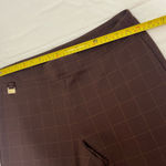 Zac and Rachel  Brown Plaid Checkered Dress Skinny Pants Sz L Stretch Office Preppy Photo 4