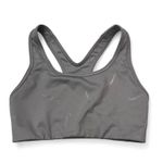 Nike Swoosh Sports Bra XS Womens Grey Dri-Fit Stretch Photo 0