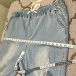 Hayden  Los Angeles Distressed Drawstring Denim Jeans Light Wash Denim size 3X Photo 7