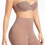 Brand New Curveez Women's Size 2XL XXL Mocha High Waist Thigh Slimmer Brown Photo 0