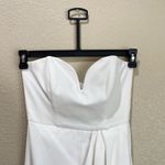 Shona joy  Core U Bustier Dress in Ivory Size 2 Midi Bridal Shower Wedding Bride Photo 4