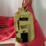 Juicy Couture Satin pink shoulder gold chain  Transparent Pocket In Front S -NWT Photo 2