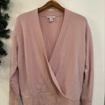 Athleta Purana V Neck Faux Wrap Sweatshirt Size XS Women’s Orchid Pink Top Soft Photo 1