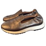 Aquatalia Keona metallic pewter Leather slip on sneakers 9 Photo 11