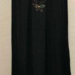 Carole Little  Vintage 90s Black Maxi Boho Beaded Dress Photo 0