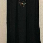 carole little Vintage 90s Black Maxi Boho Beaded Dress Photo 0