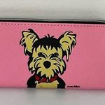 Marc Tetro NWOT  Pink Yorkie Wallet with Black and White Striped Lining Photo 0
