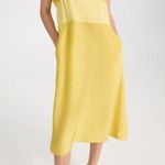 MAISON MARGIELA Yellow Lace Eyelet Trim Open Waist Oversized Dress size 10 Photo 2