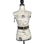 BCBGMAXAZRIA  black gold sequin stretch belt Photo 2