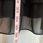 BLACK CHIFFON SMOCKED BODICE DRESS Sz: M Size M Photo 4