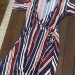 Rue 21 Asymmetrical Striped Dress - Navy, Red, White Photo 6
