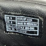 FitFlop  iQushion D-luxe Padded Size 8 EU 39 Black Leather Criss Cross Sandals Photo 7