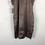 Aritzia Babaton Satin Mini Dress 10 Pressure 90s Taupe High Shine Racer Back Photo 9