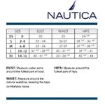 Nautica NEW NWT  Dark Blue Turquoise White Belted Belt Swimwear Bikini BOTTOM 16 Photo 2