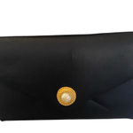 Vintage 90s Mervyns Formal Black Clutch Gold Pearl Crossbody Clutch Evening bag Photo 0