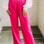 These Three Boutique Pink / fuchsia Dress Pants (shiny satin-like material) Photo 0