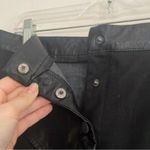 She and Sky Black Mixed Media Pleather Mini Skirt Neutral Moto Size L Photo 1