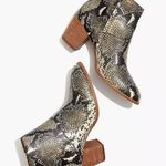 Madewell NEW The Rosie Ankle Boot Moonstone Snake Embossed Leather Size 8 Photo 3