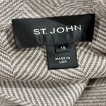 St. John Vintage Size L (10) Herringbone Knit Jacket Classic Made in USA Photo 1