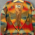 Roper Rodeo Blue Southwestern Style Coat Lined Size L Photo 1