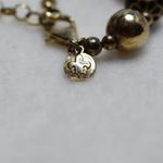 VTG 925 Veronese Italian Designer 18K Gold Clad Bead Black Faceted Bead Necklace Photo 2
