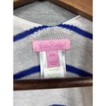 Lilly Pulitzer  Myra White Blue Stripe 100% Linen‎ Open Cardigan Sz S/M Photo 2