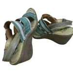 Fly London  Women’s EU 37 US 6.5-7 Leather‎ Wedge Sandals Leather Strappy Boho Photo 6