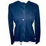Converse Jacket Navy Military Peplum Blazer L Photo 0