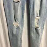 Guess  Jeans Distressed Lighy Blue Size 32 Womens Skinny Photo 3