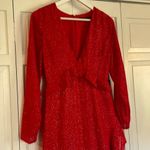 House of Harlow  X Revolve red ruffled midi dress small Photo 5