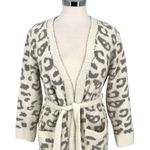 Comfyluxe Leopard Print Luxury Soft Robe Cream Ivory Gray One Size NWT Photo 2