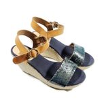 KANNA Espadrille Wedges Size 8 Snake Top Multiple Photo 0