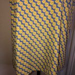 Pleione  Yellow & Blue Bird Print Tank Top Razorback Style Size Extra Small Photo 3
