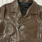 LIONESS Brown Leather Jacket Photo 1