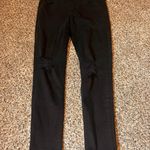 American Eagle  Outfitters Women Black Super Stretch Jegging Jean Ripped Distress Photo 0