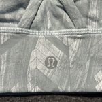 Lululemon Energy Longline Bra Size 2 Chevron Jacquard Silver Blue Medium Support Photo 2