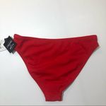 California Waves  RED Ribbed Bikini Swim Bottom Photo 3