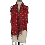 Saks 5th Avenue Saks Fifth Avenue Polka dot scarf Fringed Photo 1