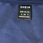 SheIn  Navy Blue Sleeveless Scalloped‎ Neckline Bodycon Mini Dress Photo 3