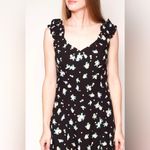 Free People Like A Lady Black Citrus Ruffle Mini Dress Size Medium Photo 1