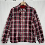 Catalina Vintage Plaid Jacket Womens Med 8/10 Red Blue Windbreaker Zip Preppy Photo 1
