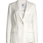 Milly Alexa Twill White Single Breasted Blazer Jacket Size 0 Photo 12
