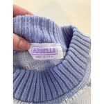 Vtg Arielle Woman's Floral Geometric Cottagecore Purple White Glitter Sweater Size L Photo 1
